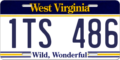 WV license plate 1TS486