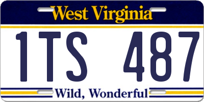 WV license plate 1TS487