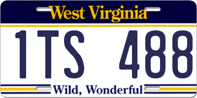 WV license plate 1TS488