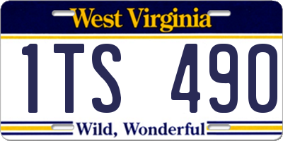 WV license plate 1TS490