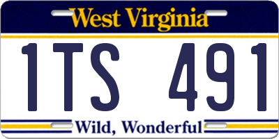 WV license plate 1TS491