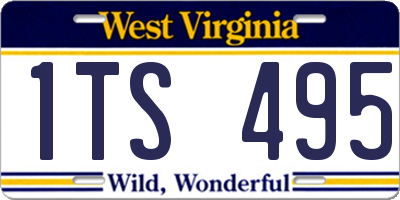WV license plate 1TS495