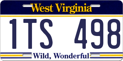 WV license plate 1TS498