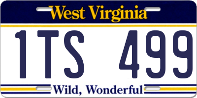 WV license plate 1TS499
