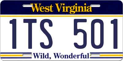 WV license plate 1TS501