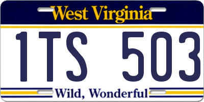WV license plate 1TS503