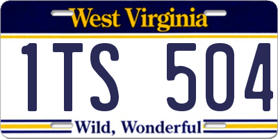 WV license plate 1TS504