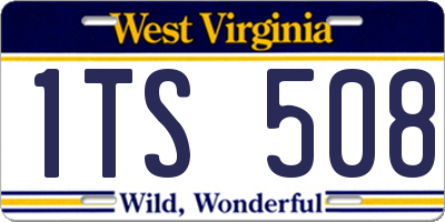 WV license plate 1TS508