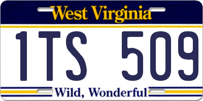 WV license plate 1TS509