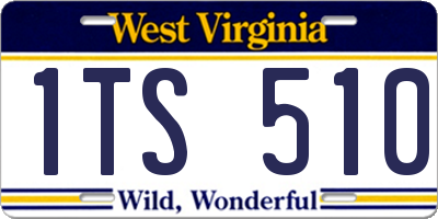 WV license plate 1TS510