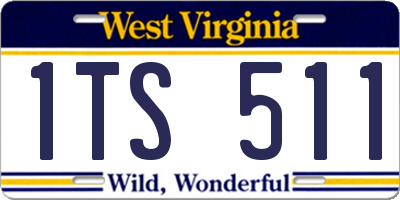 WV license plate 1TS511