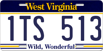 WV license plate 1TS513