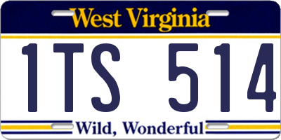 WV license plate 1TS514