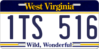 WV license plate 1TS516