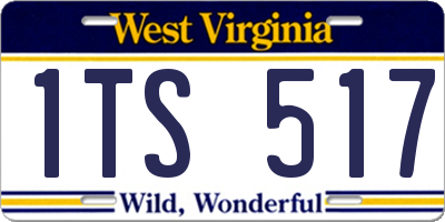 WV license plate 1TS517
