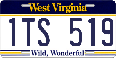 WV license plate 1TS519