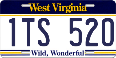 WV license plate 1TS520