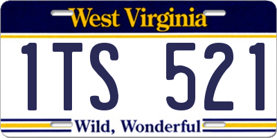 WV license plate 1TS521