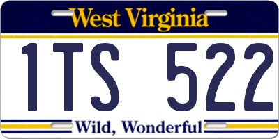WV license plate 1TS522