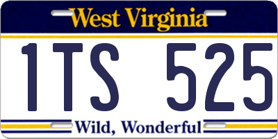 WV license plate 1TS525