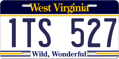 WV license plate 1TS527