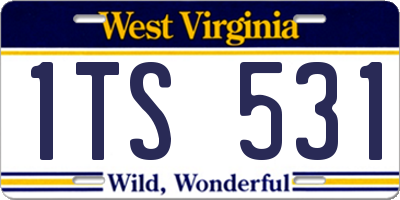 WV license plate 1TS531