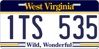 WV license plate 1TS535