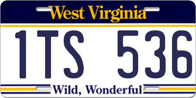 WV license plate 1TS536