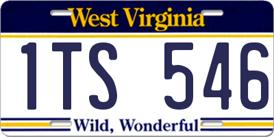 WV license plate 1TS546