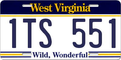 WV license plate 1TS551