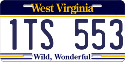 WV license plate 1TS553