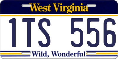 WV license plate 1TS556