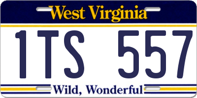WV license plate 1TS557