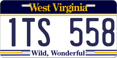 WV license plate 1TS558