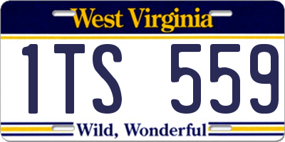 WV license plate 1TS559