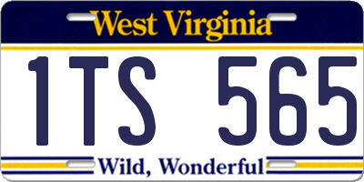 WV license plate 1TS565