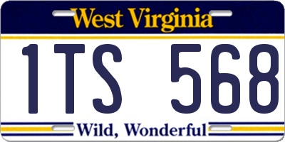 WV license plate 1TS568