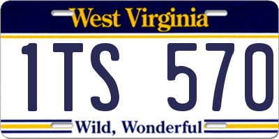 WV license plate 1TS570