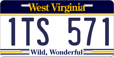 WV license plate 1TS571