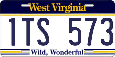 WV license plate 1TS573