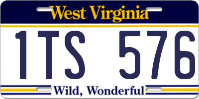 WV license plate 1TS576