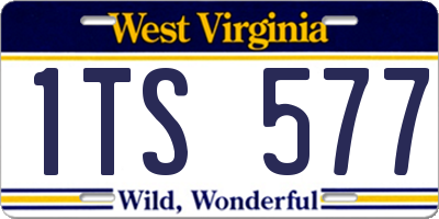 WV license plate 1TS577