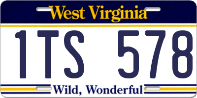 WV license plate 1TS578