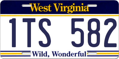 WV license plate 1TS582