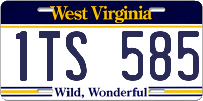 WV license plate 1TS585