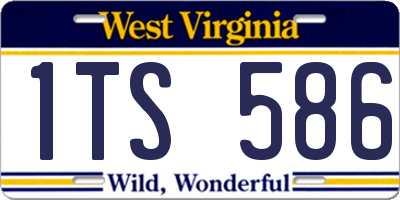 WV license plate 1TS586