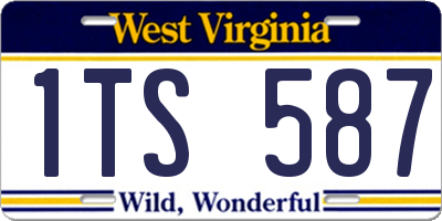 WV license plate 1TS587