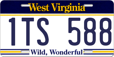 WV license plate 1TS588