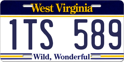 WV license plate 1TS589