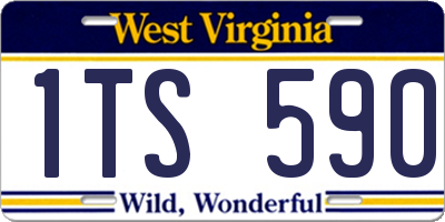 WV license plate 1TS590